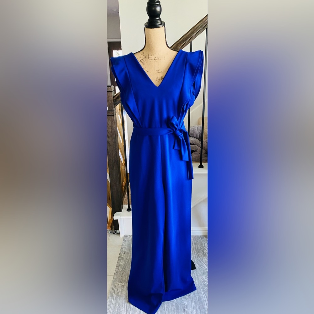 DKNY Elegant Jumpsuit Romper Ruffled Size 12